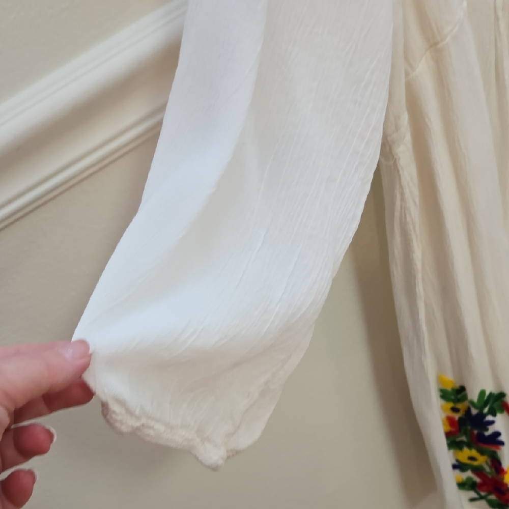 Rivieras White Floral Embroidered Midi Dress - Picture 5 of 6